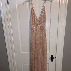 Lulus Blush Sequin Maxi Dress